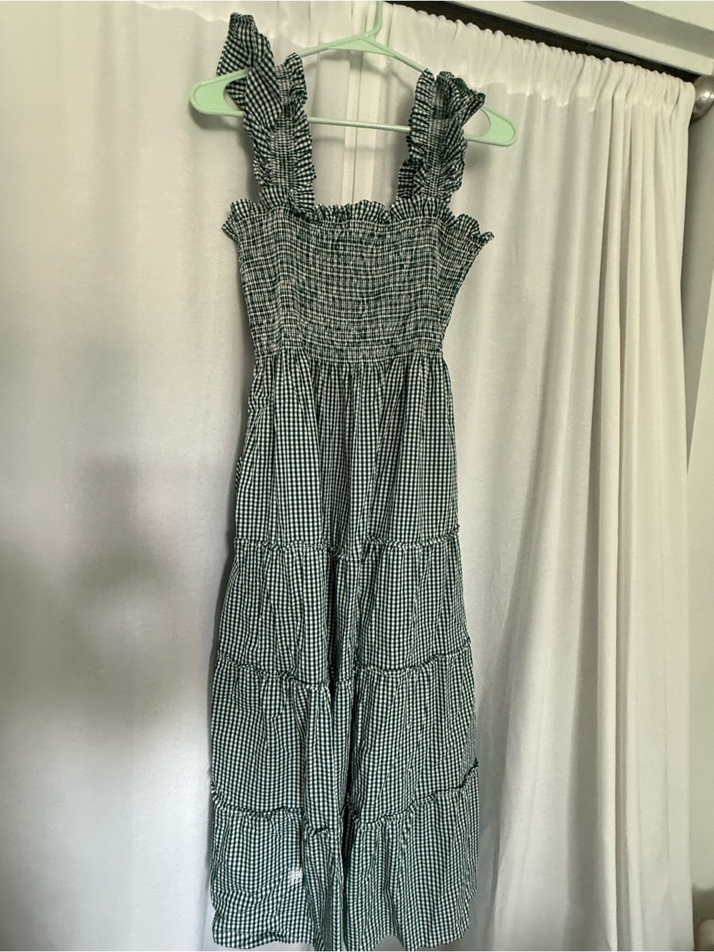 Hill House Emerald Gingham Ellie Nap Dress size S EUC - Picture 2 of 5